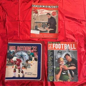Vintage Lot Football Magazines 1959 1967 1972 College Professional NFL Yearbook